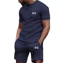 Nouvel ensemble de vêtements de sport pour homme : t-shirt à manches courtes et short de sport, pantalon de jogging décontracté pour l'été, ensemble deux pièces pour homme