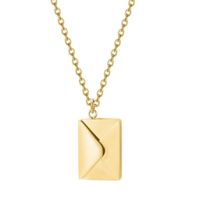 Envelope Necklace with Message - Message Necklace