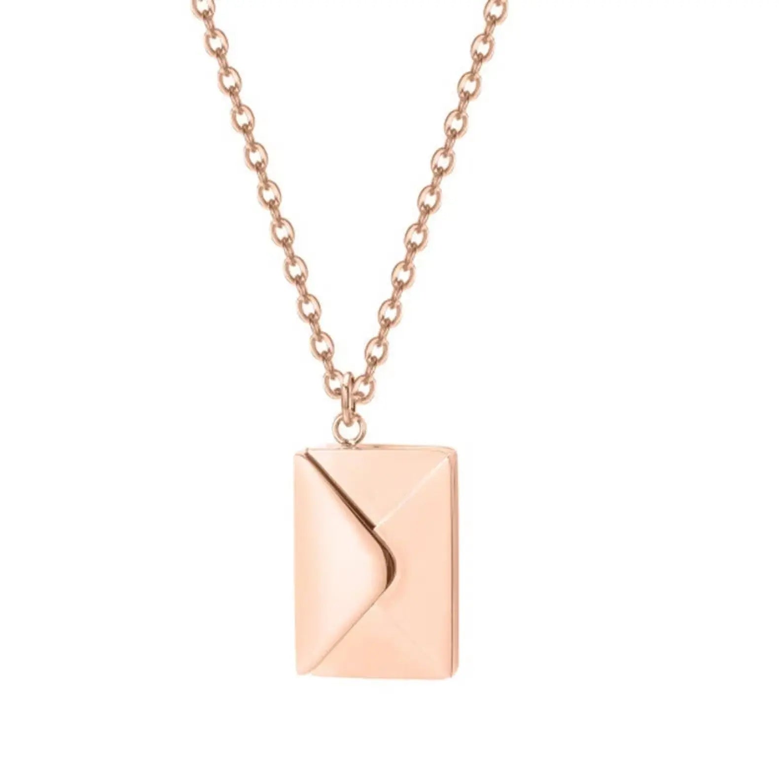 Envelope Necklace with Message - Message Necklace