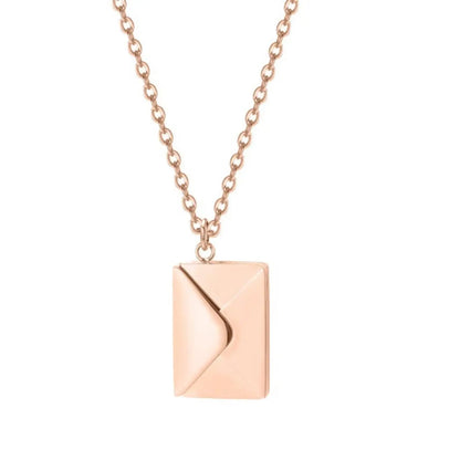 Envelope Necklace with Message - Message Necklace