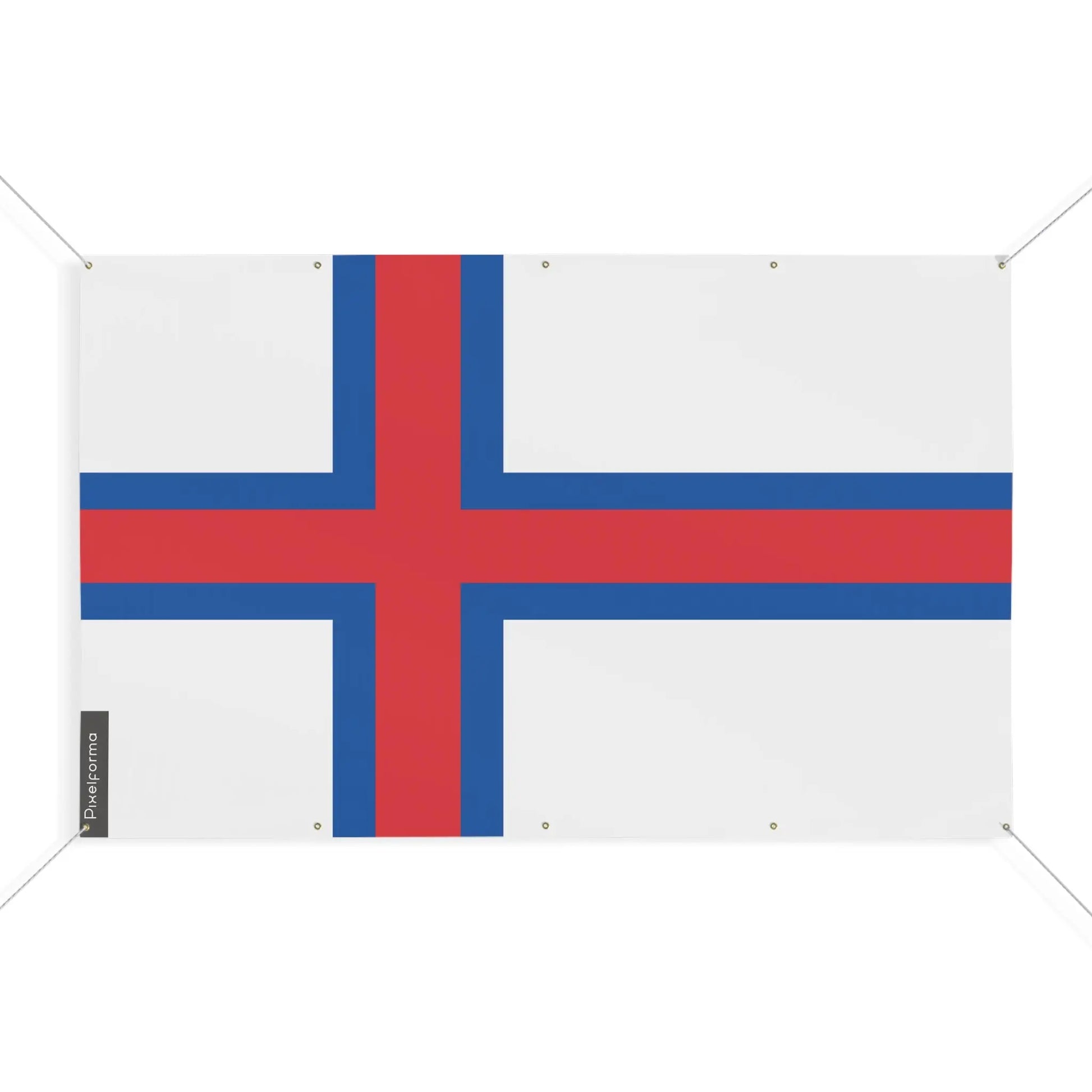 Drapeau Îles Féroé – Taille S – 10 Œillets – Polyester Résistant